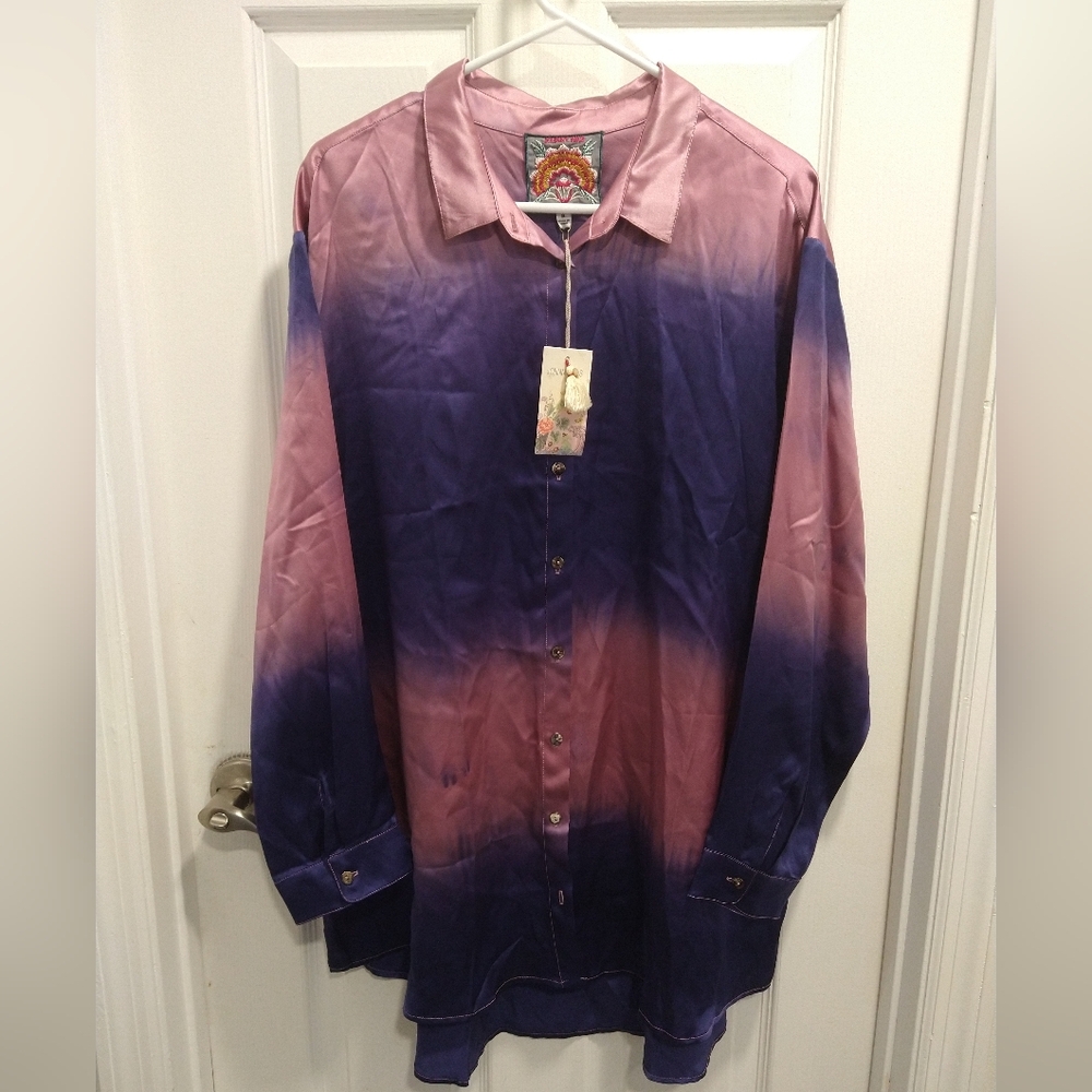 Johnny Was Dip-Dyed Oversized Tunic XL NWT